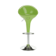 Barová židle ALBA NOVA, chrom/zelený plast