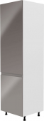 Vysoká skříň AURORA D60ZL pro vestavnou lednici, levá, bílá/šedá lesk