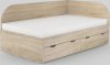 Dětská postel REA GARY 120x200 s úložným prostorem, pravá, DUB BARDOLINO