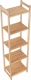 5-poličkový regál, přírodní bambus, IMPEROR TYP 3
