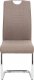 Pohupovací jídelní židle DCL-405 CAP2, cappuccino látka, ekokůže/chrom