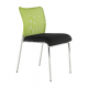 Konferenční židle ALTAN stohovatelná, zelená/černá/chrom