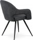 Designová jídelní židle HC-031 GREY2, šedá látka/černý kov