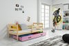 Dětská postel Norbert 90x200 s úložným prostorem, borovice/grafit