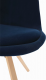 Jídelní židle SABRA, modrá Velvet látka/buk