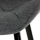 Židle jídelní, šedá látka, černé kovové nohy CT-285 GREY2