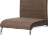 Jídelní židle HC-582 COF2, látka tm. hnědá / boky koženka tm. hnědá /chrom
