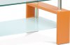 Konferenční stolek AF-2024 ORA, 110x60x45 cm, oranžová / čiré sklo 8 mm