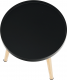 Kulatý odkládací stolek SANSE TYP 2, černá/přírodní