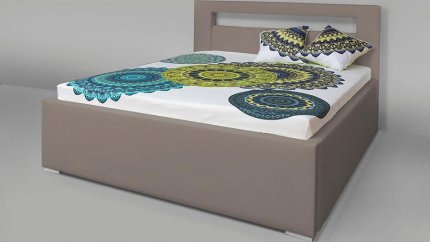 Čalouněná postel AVA LERYN 180x200, s  úložným prostorem, MADRYT 926