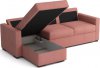 Rohová sedací souprava Tomáš, rozkládací s úložným prostorem, růžová/Kronos 29