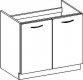 Spodní kuchyňská skříňka GREY D80ZL, dřezová