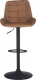 Barová židle CHIRO NEW, hnědá Velvet/černý kov
