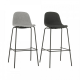 Barová židle MARIOLA 2 NEW tmavě šedá/černý kov