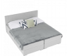 Čalouněná postel FERATA KOMFORT 160x200, s úložným prostorem, světle šedá