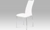 Jídelní židle AC-1295 WT chrom / koženka bílá