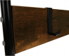 Věšáková stěna KELAM s botníkem, rustikální dřevo/černý kov