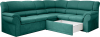 Rohová sedací souprava AMELIA rozkládací s úložným prostorem, pravá, smaragdová