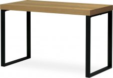Počítačový stůl, 120x60 cm, MDF deska, Melamine dekor, kov, černý lak APC-507 OAK