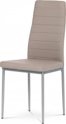 Židle jídelní, lanýžová koženka, šedý kov DCL-377 LAN