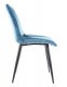 Jídelní židle PIKI velvet tyrkysově modrá/černý kov