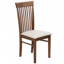 Dřevěná jídelní židle ASTRO NEW, ořech/světlehnědá látka