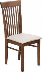 Dřevěná jídelní židle ASTRO NEW, ořech/světlehnědá látka