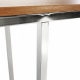 Odkládací konzolový stolek KORNIS v industriálním stylu, dub/chrom