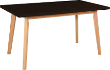 OSTENA 5 (OSLO 5) jídelní stůl rozkládací -lamino deska Černá/ nohy dub grandson- kolekce "DRE" (K150)