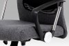 Kancelářská židle KA-E302 GREY, houpací mech., šedá látka + černá MESH, kovový kříž 