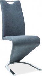 H-090 jídelní židle látka tmavě šedá Grafit /chrom  (H090GR) kolekce (S) (K150-E)