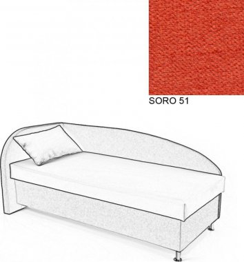 Čalouněná postel AVA NAVI, s úložným prostorem, 90x200, levá, SORO 51