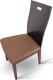 Designová dřevéná jídelní židle ABRIL látka tmavě hnědá/wenge