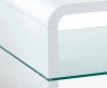 Konferenční stolek AHG-610 WT (AHG-010 WT), bílá lesk/sklo