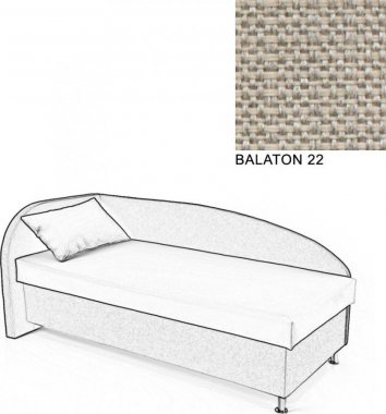 Čalouněná postel AVA NAVI, s úložným prostorem, 90x200, levá, BALATON 22