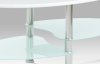 Konferenční stolek CT-1180 WT, 90x55x42 cm, 3D folie/mléčné sklo/leštěný nerez