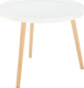 Kulatý odkládací stolek SANSE TYP 1, bílá/přírodní