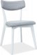 Dřevěná jídelní židle KARL šedá/bílá