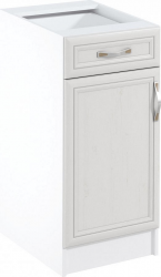 Spodní kuchyňská skříňka SICILIA D40S1, 1-dveřová se zásuvkou, levá, bíla/sosna Andersen