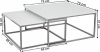 Konferenční stolek ENISOL TYP 1,  set 2 kusů, chrom/bílá