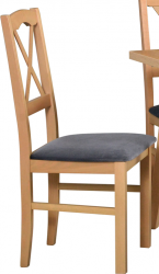 NIEL 11 (NILO 11) -jídelní židle dřevo DUB GRANDSON/nová látka grafitová č.28B = Kronos 22  - kolekce "DRE" (K150-E)