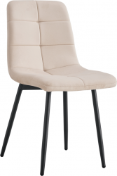 Jídelní židle, béžová Velvet látka/kov, DAMIA TYP 1