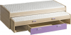 Dětská postel EGO L16, 80x200, s úložným prostorem a přistýlkou, jasan/fialová