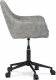 Pracovní židle, potah šedá vintage látka, výškově nastavitelná, černý kovový kříž KA-J403 GREY3