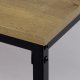 Stůl konferenční, MDF deska s dekorem divoký dub, černý kov. CT-622 OAK