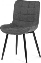 Židle jídelní, šedá látka, černé kovové nohy HC-462 GREY2