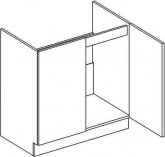 Spodní kuchyňská skříňka MERLIN D80ZL, dřezová, černá lesk