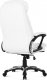 Kancelářská židle, bílá koženka, plast ve stříbrné, kolečka pro tvrdé podlahy KA-Y287 WT