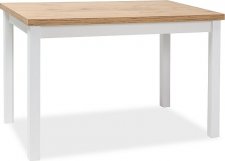 Jídelní stůl ADAM 100x60, dub lancelot/bílá mat