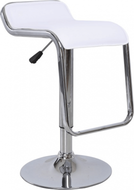 Barová židle ILANA NEW, bílá/chrom